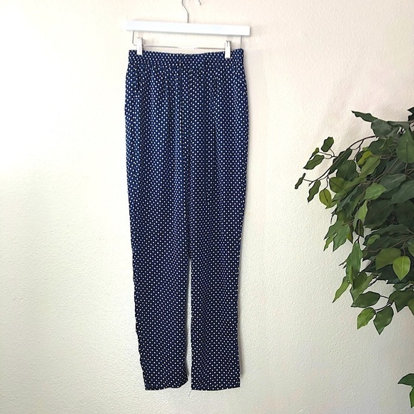 PrettyLittleThing Blue Polka Dot Pants - Picture 1 of 6